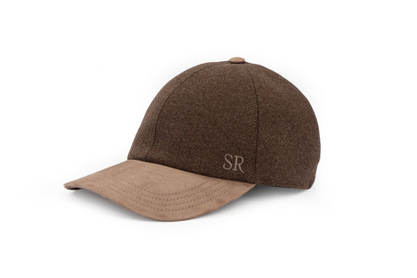 STEFANO RICCI WOOL BASEBALL CAP IN BROWN COLOUR