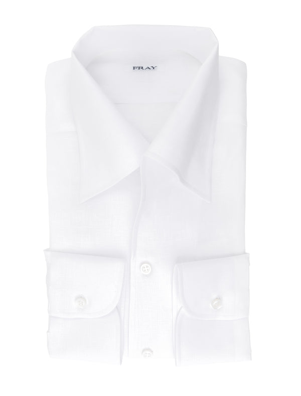 FRAY LINEN SHIRT WHITE COLOUR