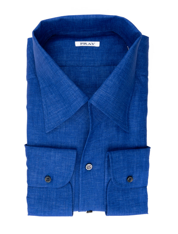 FRAY LINEN SHIRT NAVY COLOUR