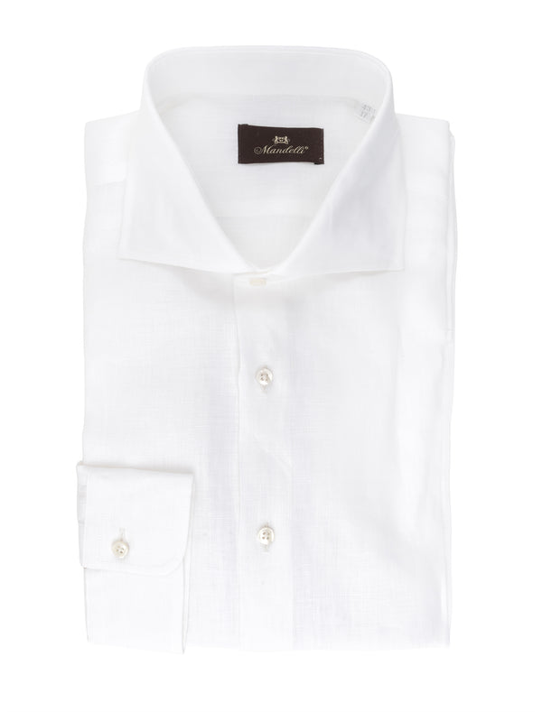MANDELLI LINEN SHIRT WHITE COLOUR