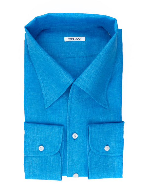 FRAY LINEN SHIRT TURQUOISE COLOUR