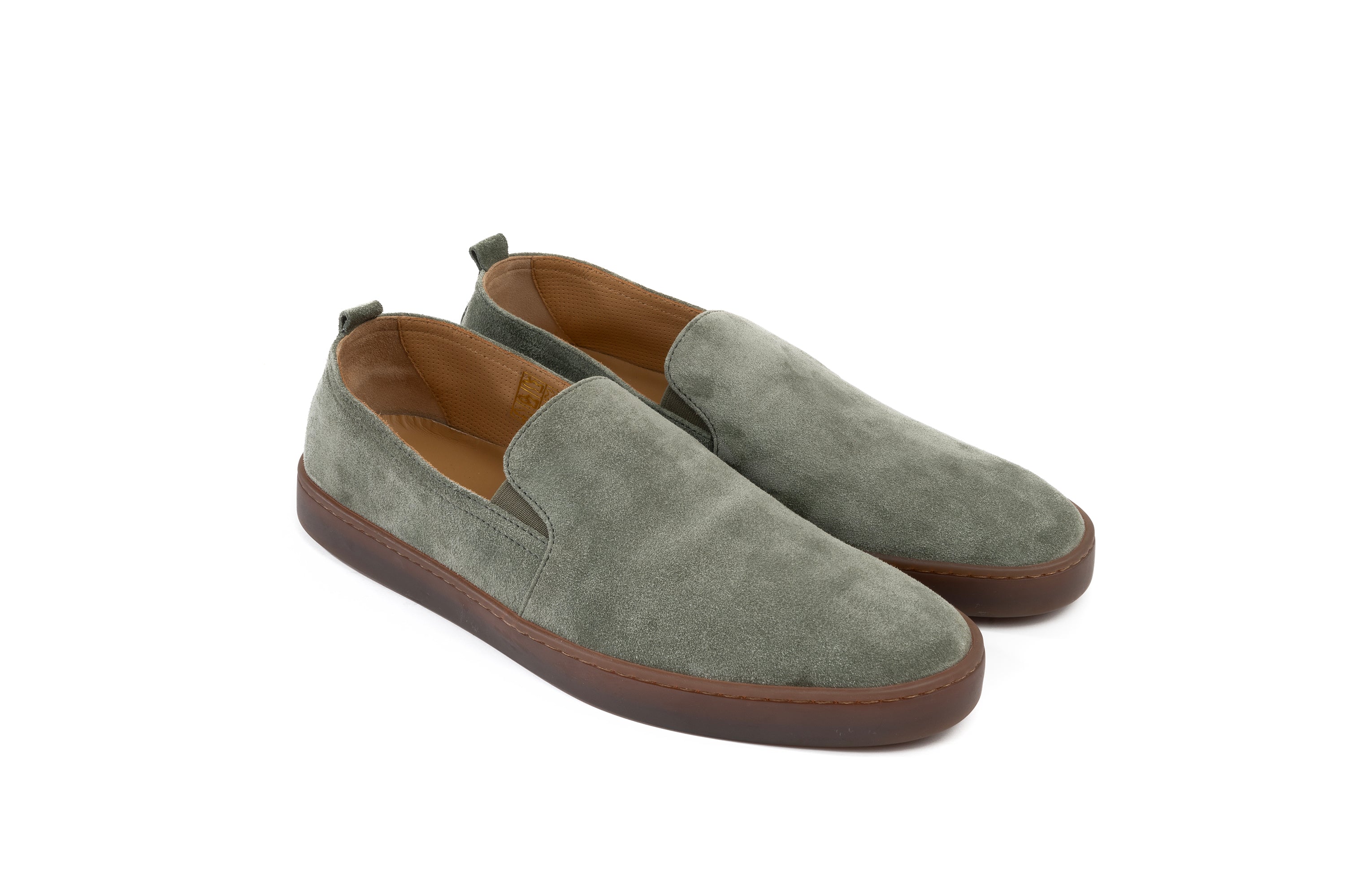 HENDERSON SUEDE SLIP IN OLIVE COLOUR