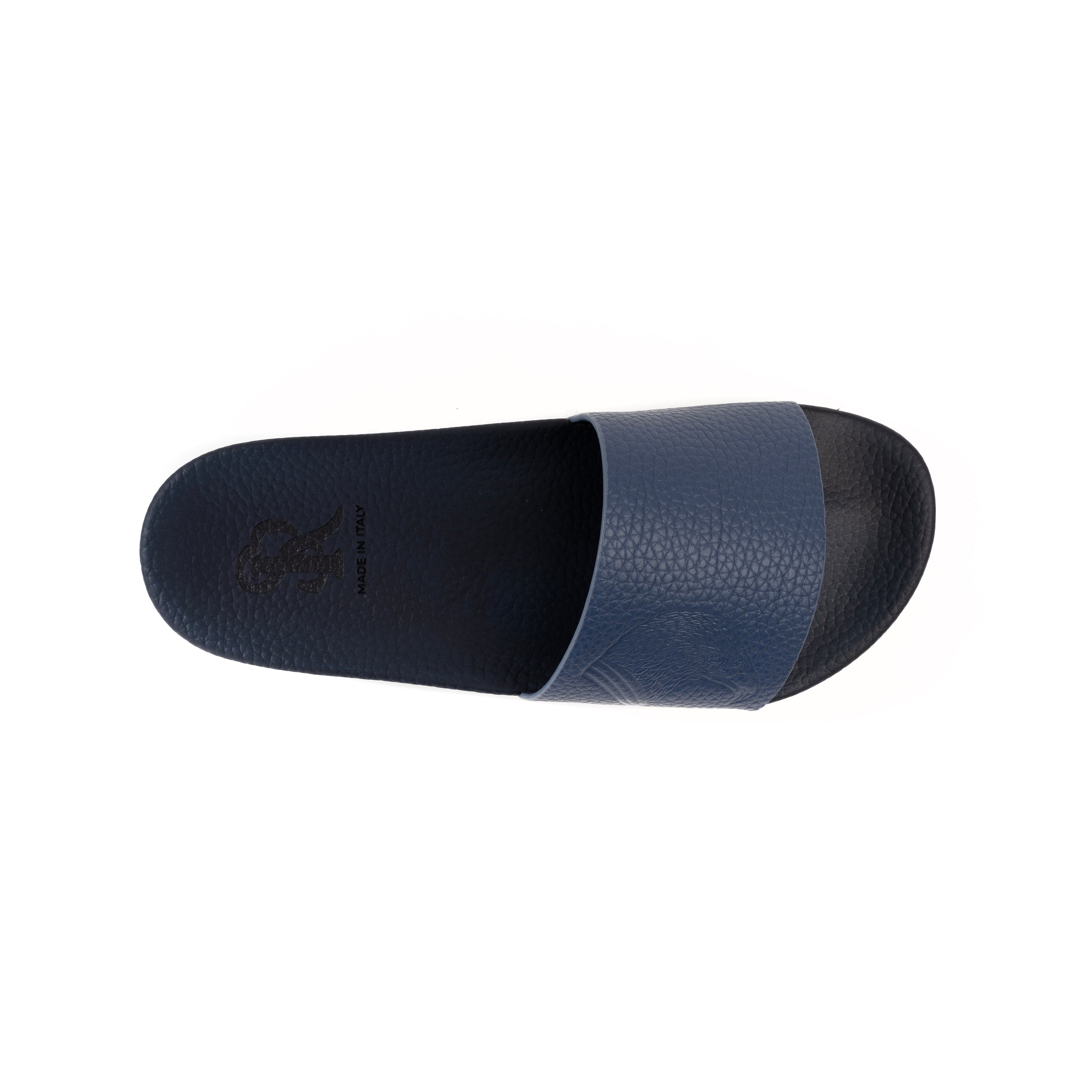 STEFANO RICCI LEATHER SLIPPERS BLUE COLOUR