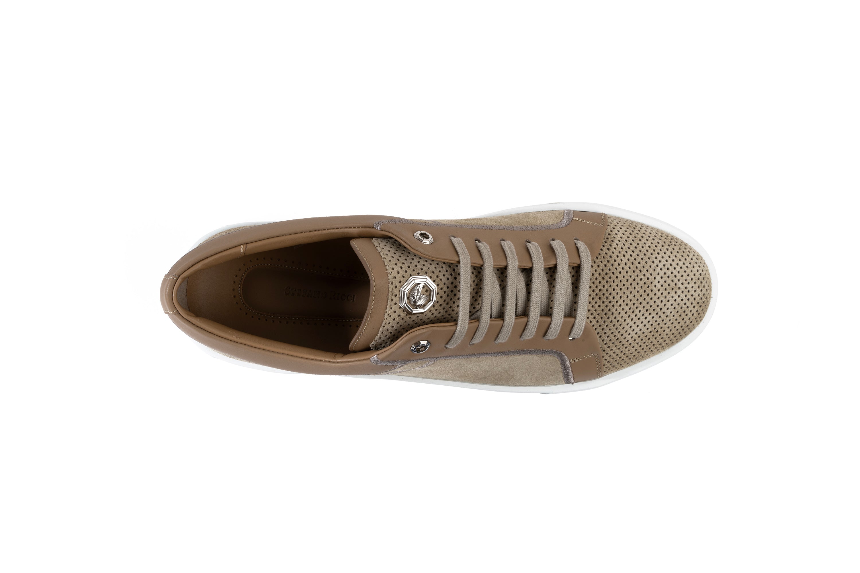 STEFANO RICCI BEIGE SNEAKERS