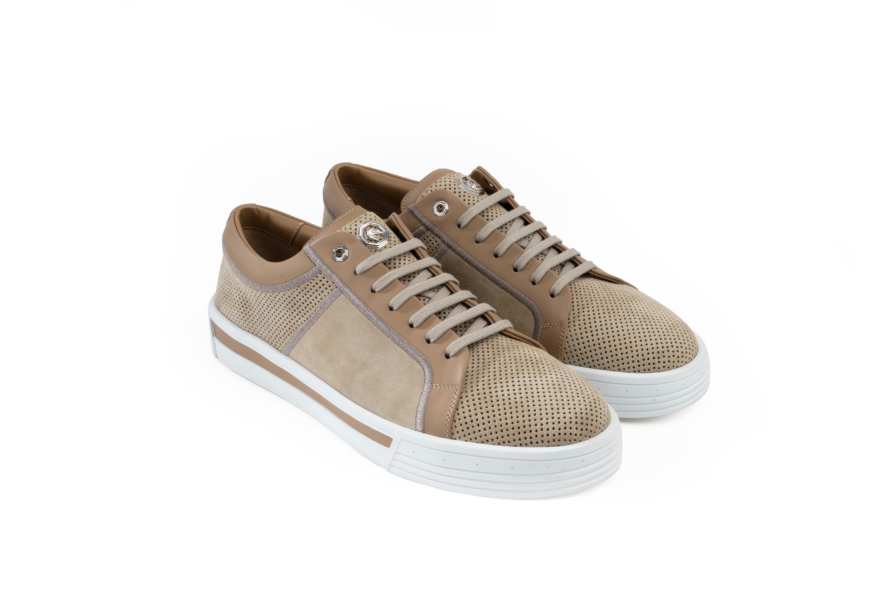 STEFANO RICCI BEIGE SNEAKERS