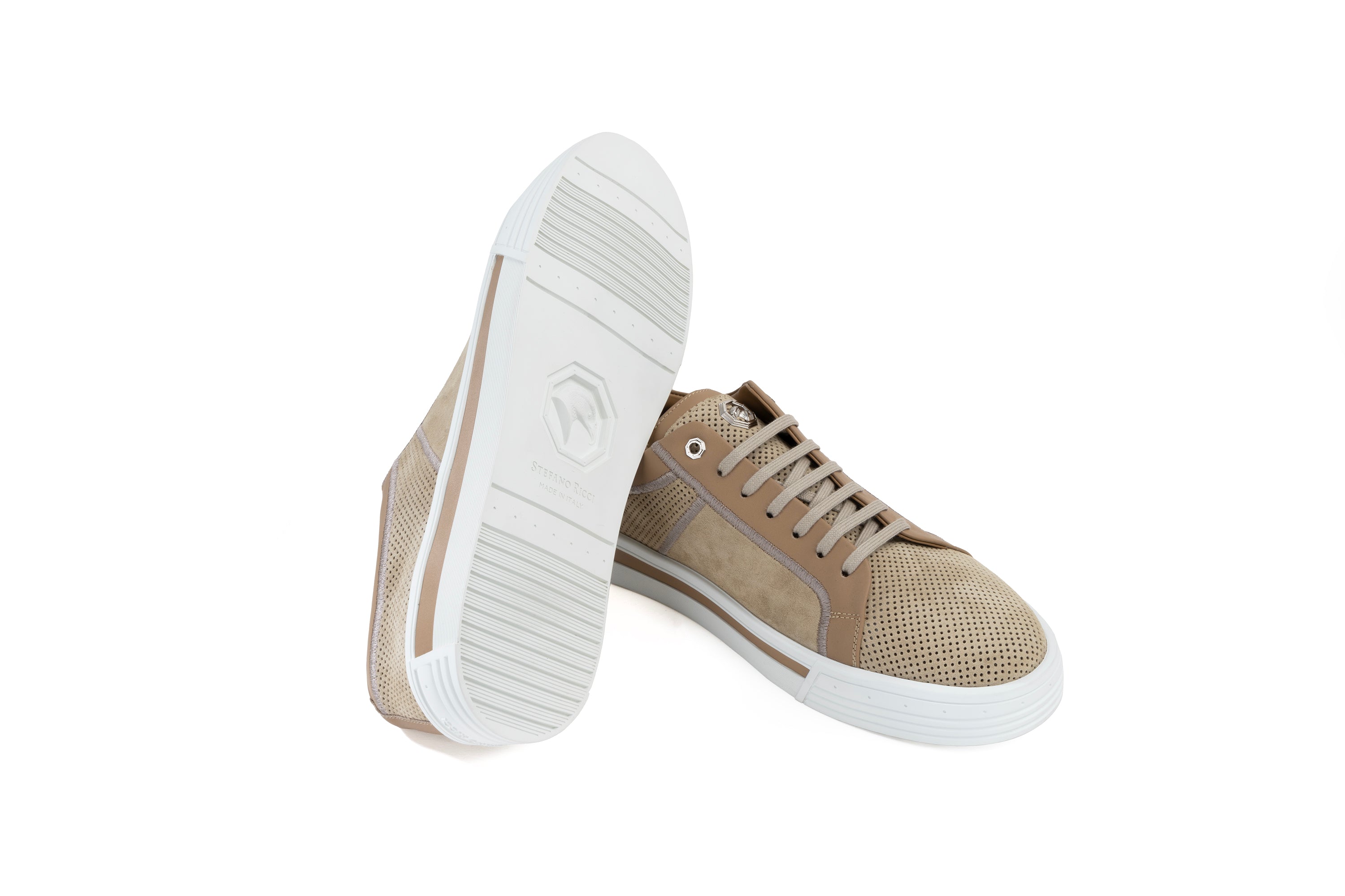 STEFANO RICCI BEIGE SNEAKERS