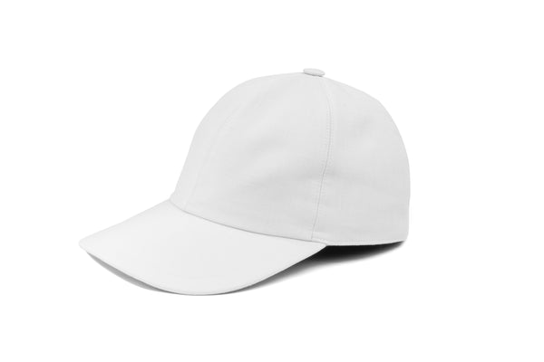 MANDELLI LINEN CAP IN WHITE COLOUR