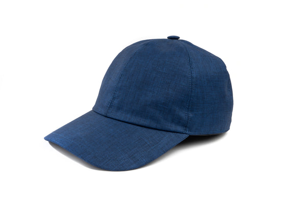 MANDELLI LINEN CAP IN BLUE COLOUR
