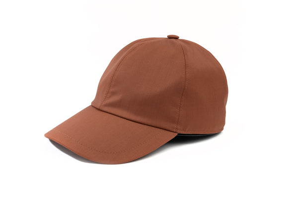 MANDELLI WOOL CAP IN TERRACOTTA COLOUR