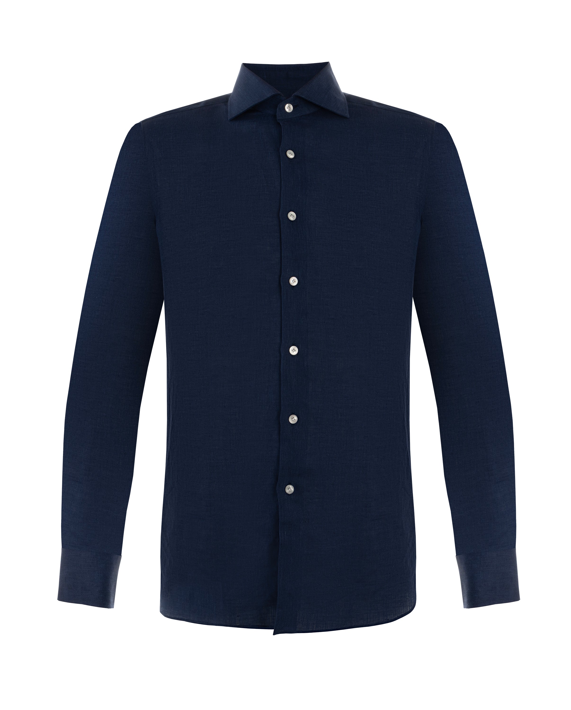 トップス Errico Formicola Blue linen shirt ERRICO FORMICOLA LINEN SHIRT NAVY COLOUR – Classic Club Luxury