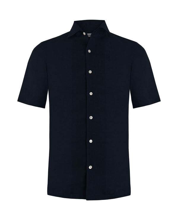 ERRICO FORMICOLA LINEN SHIRT NAVY COLOUR