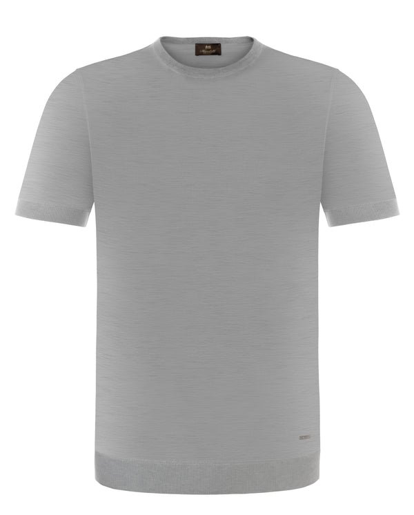 MANDELLI SILK T-SHIRT IN BLUE COLOUR