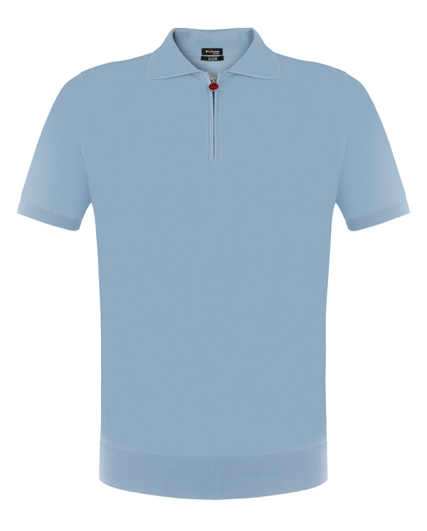 KITON POLO T-SHIRT SKY BLUE COLOUR