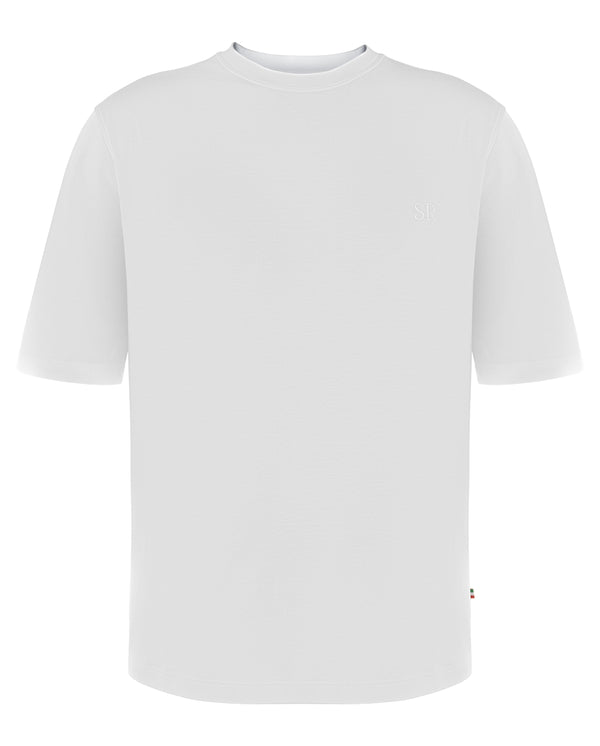 STEFANO RICCI COTTON T-SHIRT IN WHITE COLOUR