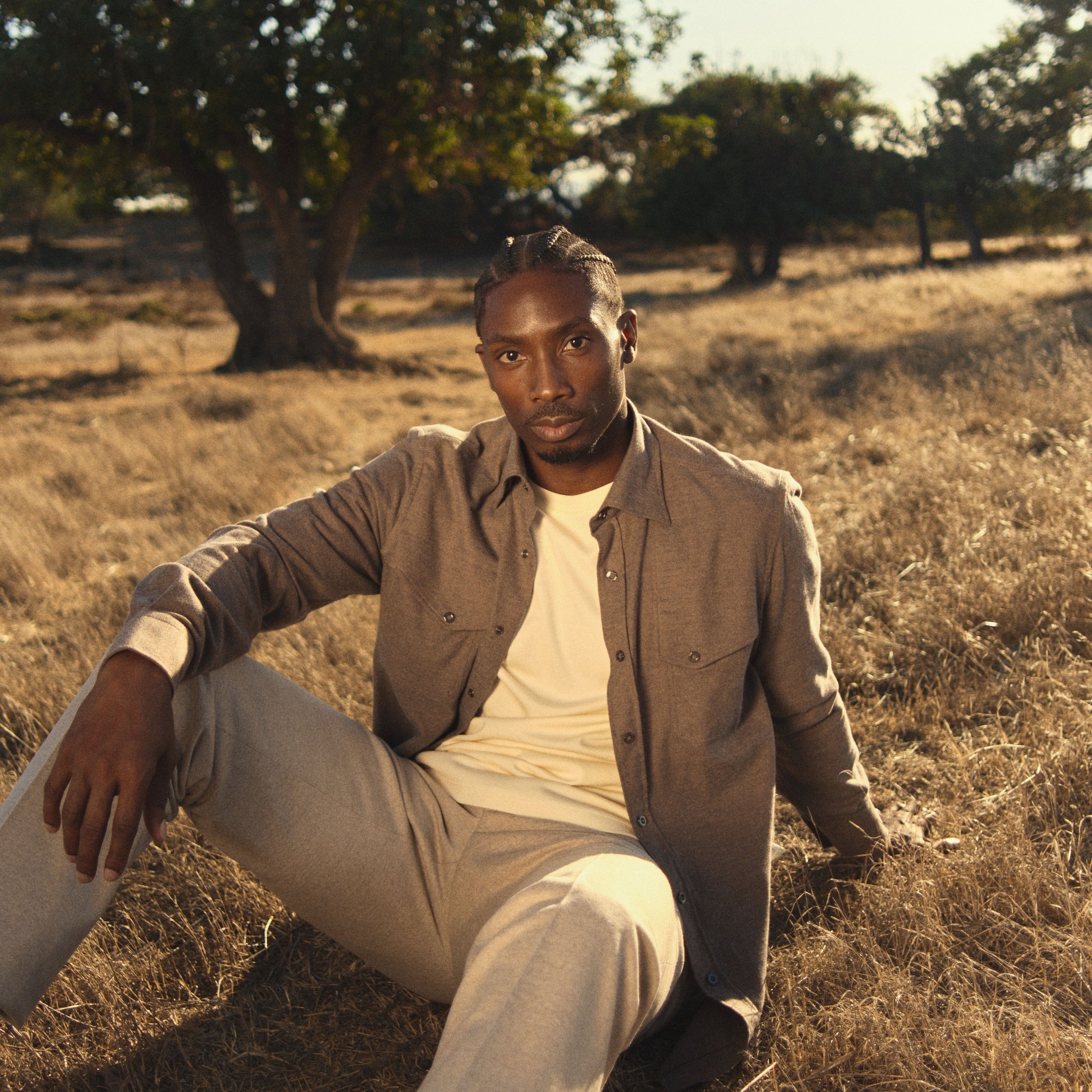 STEFANO RICCI COTTON SHIRT IN BROWN COLOUR