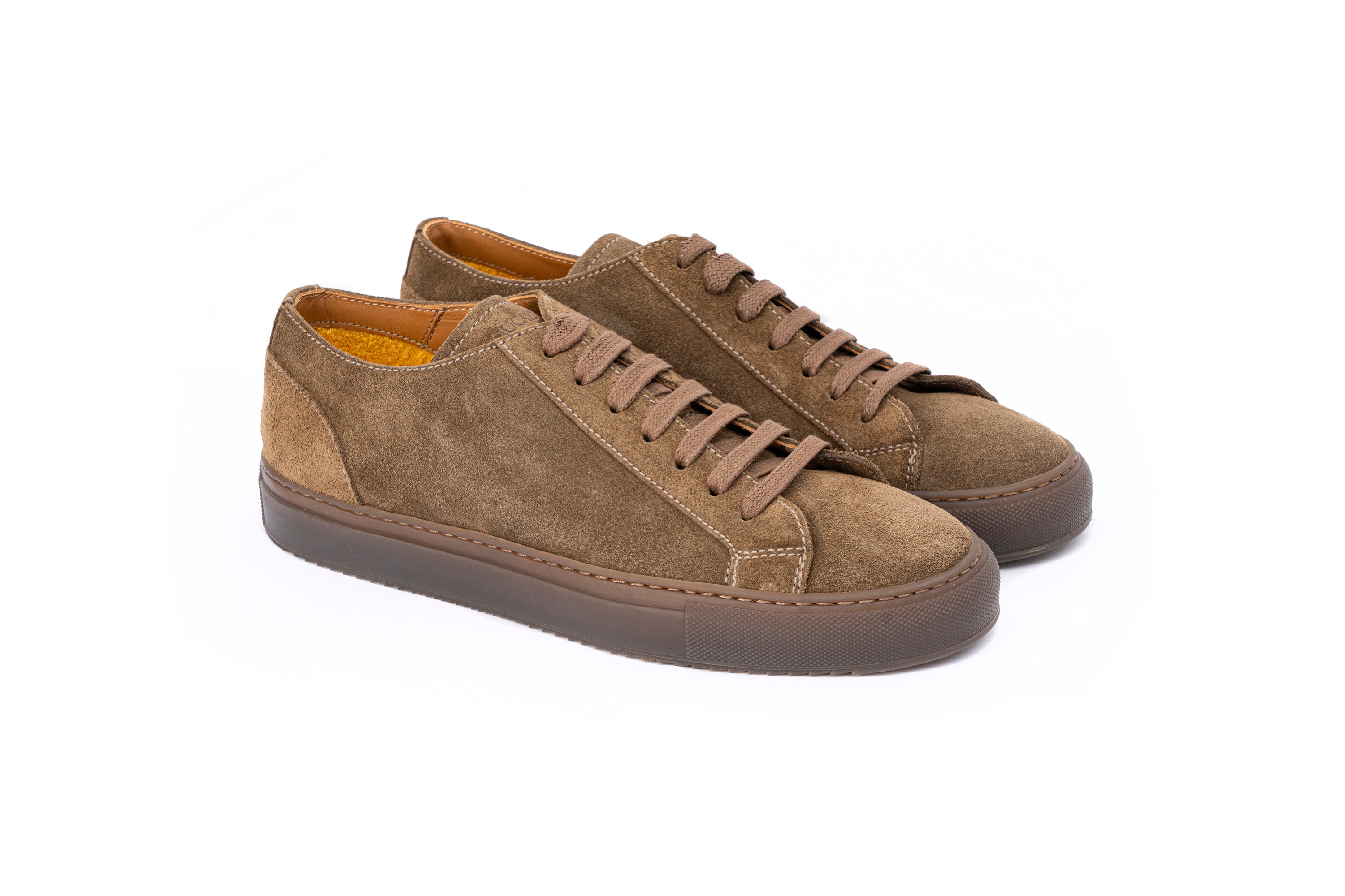 DOUCALS BROWN SUEDE LEATHER SNEAKERS