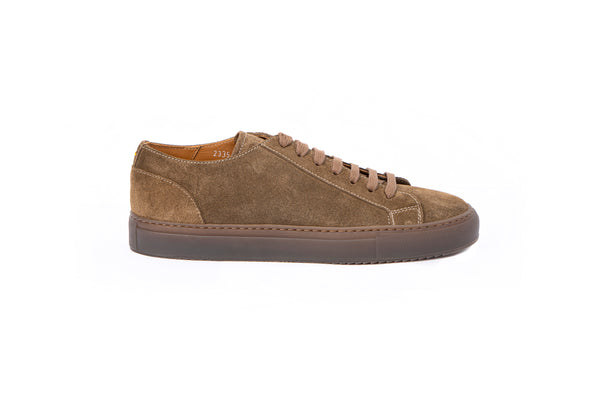 DOUCALS BROWN SUEDE LEATHER SNEAKERS
