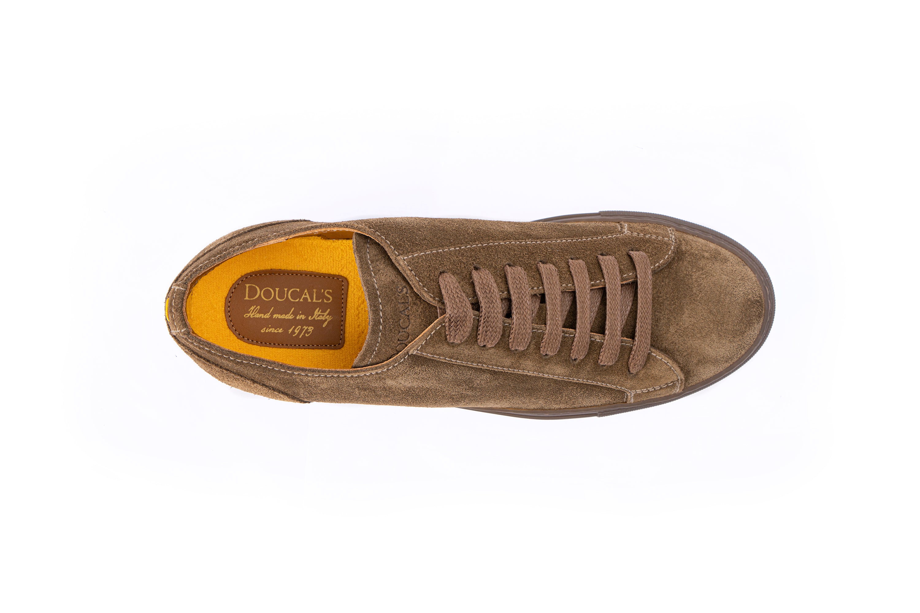 DOUCALS BROWN SUEDE LEATHER SNEAKERS