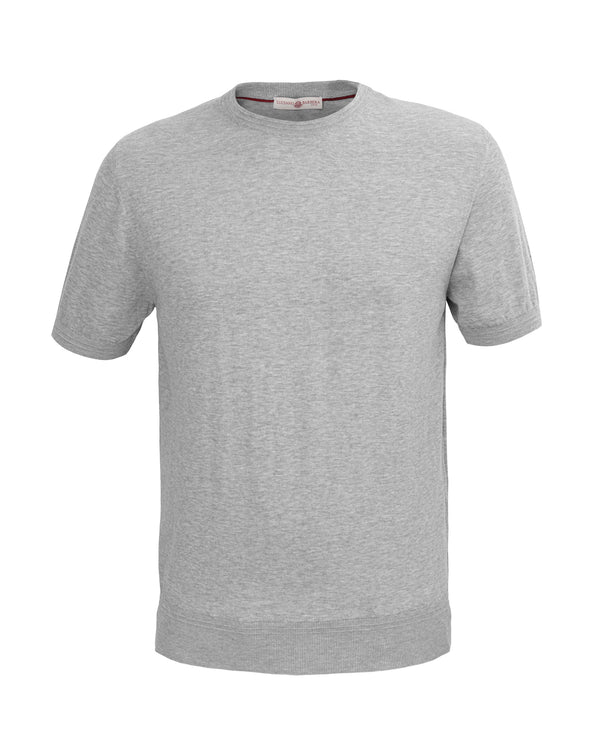 LUCIANO BARBERA COTTON SWEATER IN GREY