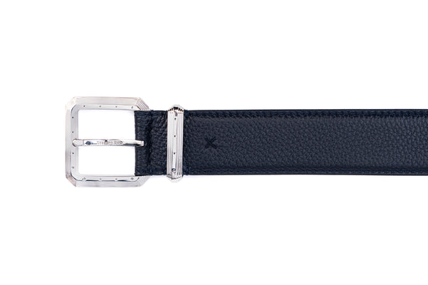 STEFANO RICCI BLUE LEATHER BELT
