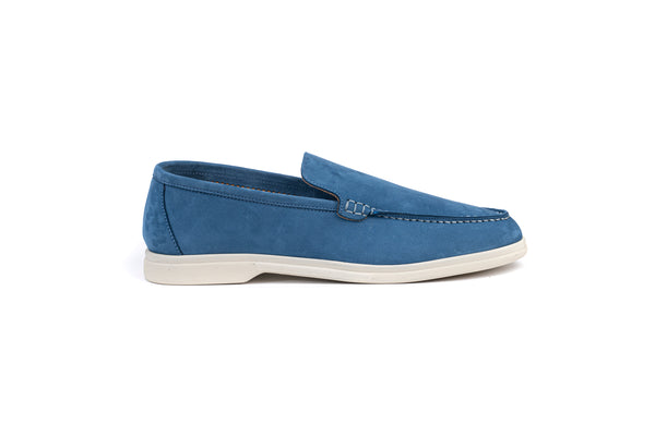 MANDELLI SUEDE LOAFERS IN SKY BLUE COLOUR