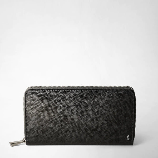 SERAPIAN ZIP-AROUND WALLET IN EVOLUZIONE LEATHER