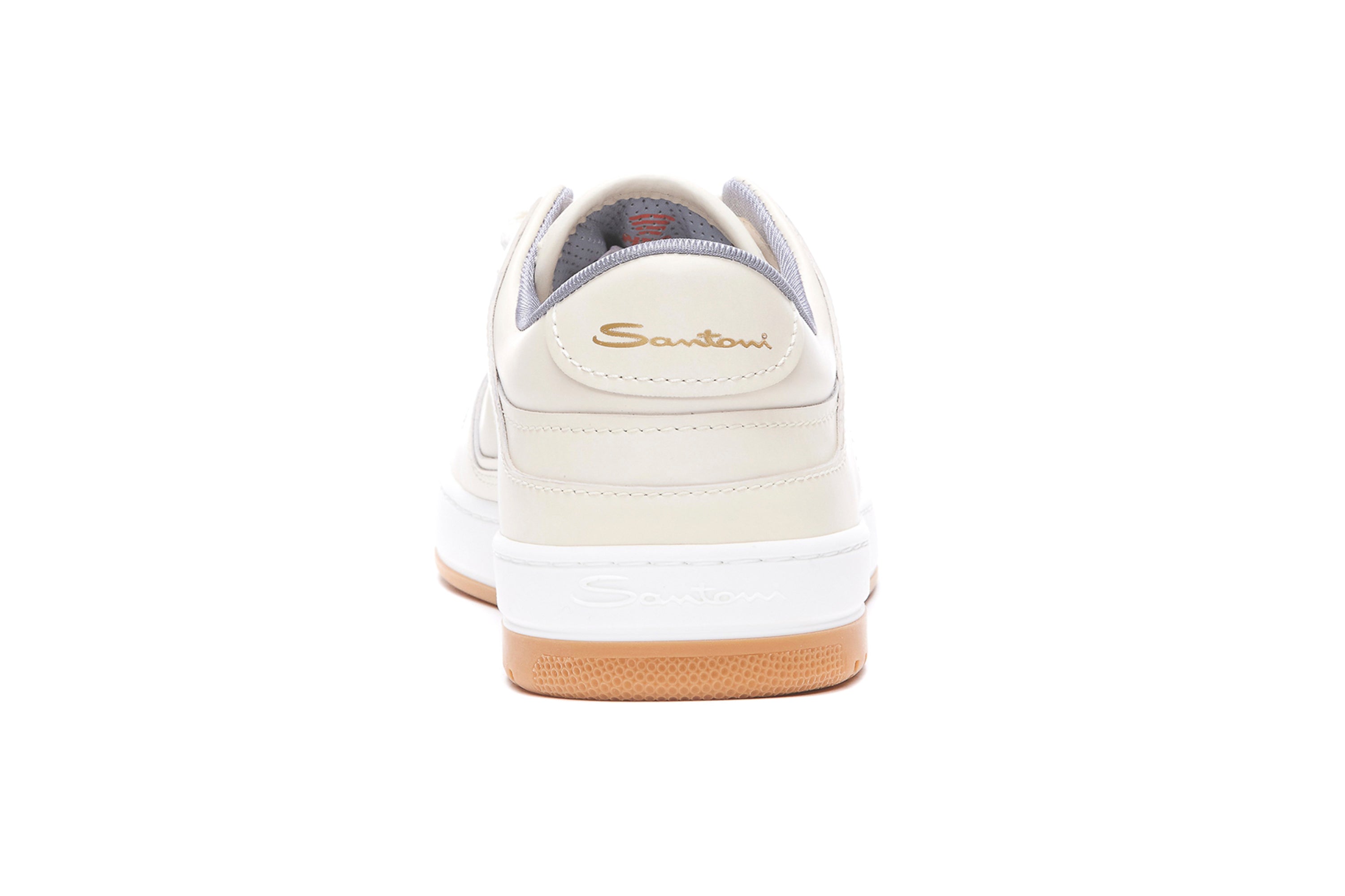 SANTONI BEIGE LEATHER SNEAK-AIR SNEAKER